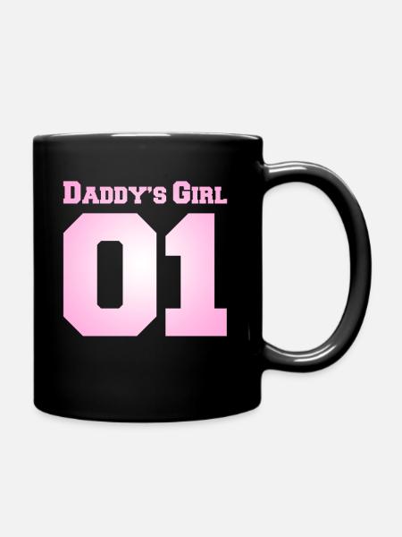 Daddy's Girl 01, Papas Mädchen 01 - Tasse einfarbig - Schwarz