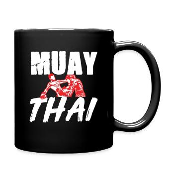 Muay Thai für Thai Boxer und Kämpfer - Tasse einfarbig - Schwarz - Rechts