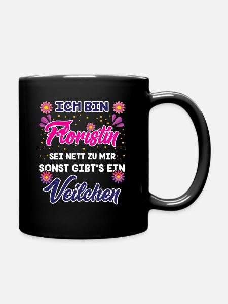 Floristin - Tasse einfarbig - Schwarz