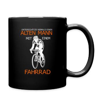 Bicycle Mountain Bike Old Man Funny Sayings - Full Colour Mug - black - Right
