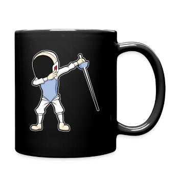 Lustig Fechten Spruch Fechter Fechtkunst Geschenk - Tasse einfarbig - Schwarz - Rechts