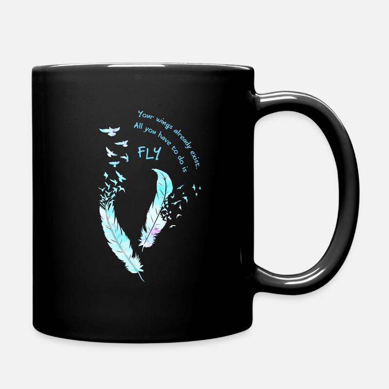 Plume plume - Mug uni - noir