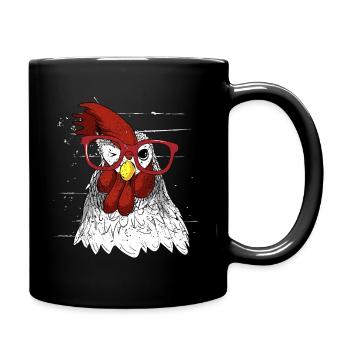 The Chicken Whisperer graphic, Animal print - Full Colour Mug - black - Right
