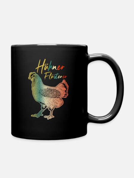 Hühner Flüsterer Lustiges Bauer Huhn T-Shirt - Tasse einfarbig - Schwarz