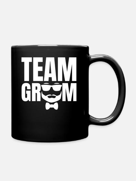Team Bräutigam - Tasse einfarbig - Schwarz