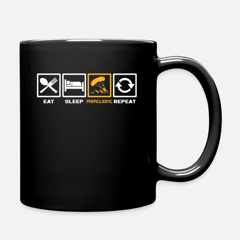 Gleitschirmfliegen - Tasse einfarbig - Schwarz