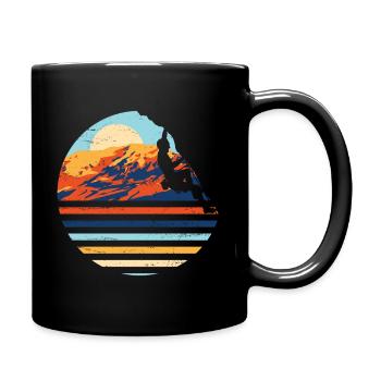 Conception de cadeau d'escalade de rocher minimaliste - Mug uni - noir - Droite