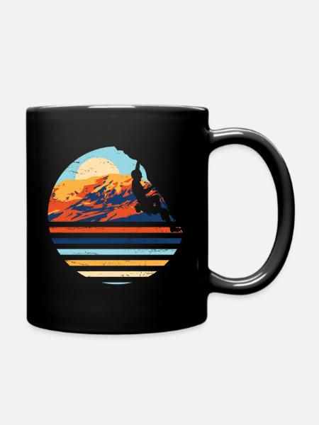 Conception de cadeau d'escalade de rocher minimaliste - Mug uni - noir
