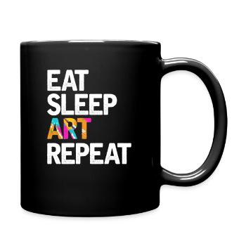 Kunst Art Künstler Künstlerin Kreativ Geschenk - Tasse einfarbig - Schwarz - Rechts