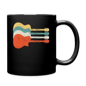 Guitar Retro - Full Colour Mug - black - Right
