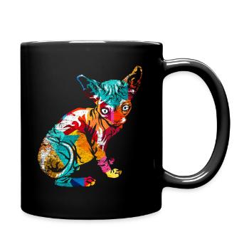Sphynx polygon - Full Colour Mug - black - Right