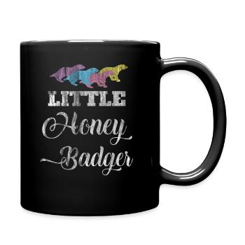 honey badger - Full Colour Mug - black - Right