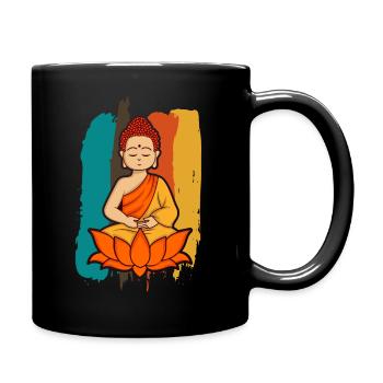 Buddha Cartoon Color Scheme Design Buddha Cartoon - Full Colour Mug - black - Right