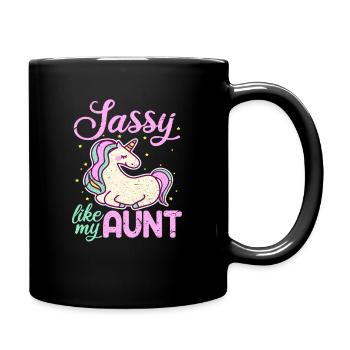 tante - Mug uni - noir - Droite