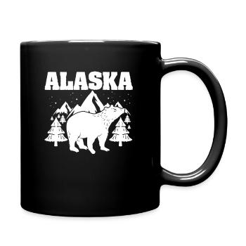 Bär Alaska Bären Bear Eis Nordpol Geschenk - Tasse einfarbig - Schwarz - Rechts