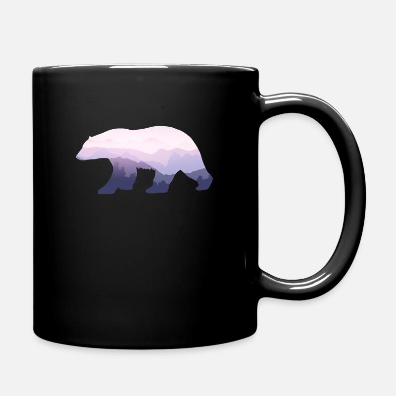 Bear bear bear mountains brown bear grizzly gift - Full Colour Mug - black