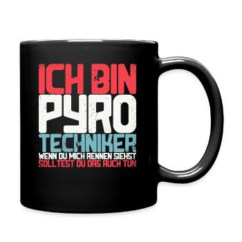 I'm a pyrotechnician when you see me running. - Full Colour Mug - black - Right