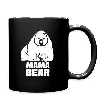 Mama Bear - Tasse einfarbig - Schwarz - Rechts