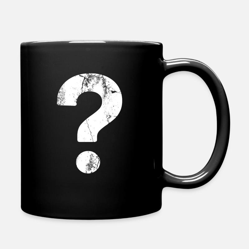 Fragezeichen Rätsel - Tasse einfarbig - Schwarz