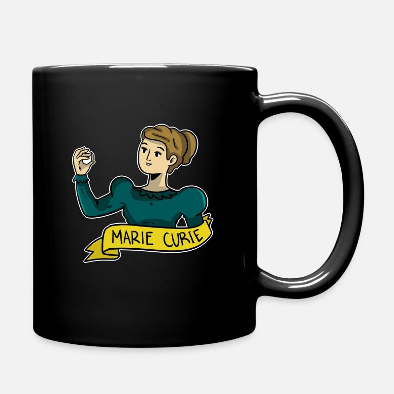 Marie Curie - Tasse einfarbig - Schwarz