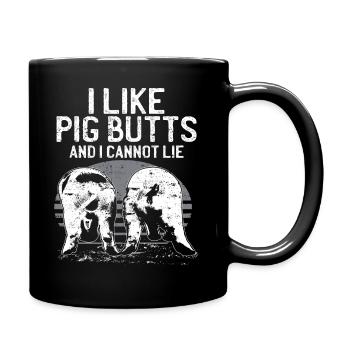 I Like Pig Butts Cannot Life Awesome Funny Gift - Full Colour Mug - black - Right