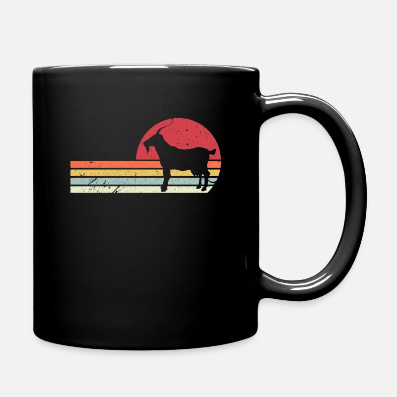 Ziege Ziegen Goat Ziegenbock Retro Geschenk - Tasse einfarbig - Schwarz