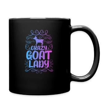 Ziege - Tasse einfarbig - Schwarz - Rechts