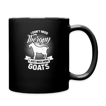 Ziege - Tasse einfarbig - Schwarz - Rechts