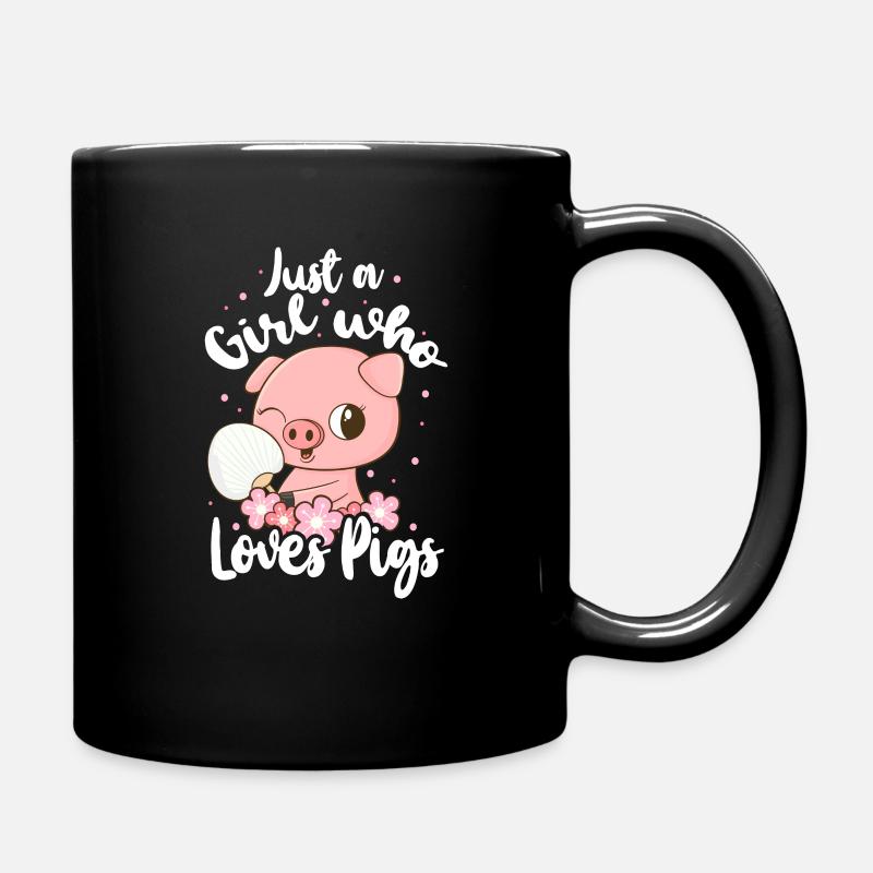 porc - Mug uni - noir