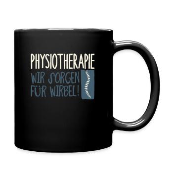 Physiotherapeut - Tasse einfarbig - Schwarz - Rechts