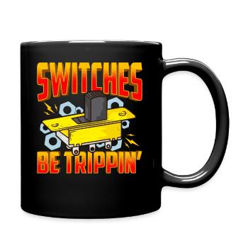 Switches Electrician Trippin Jokes - Full Colour Mug - black - Right