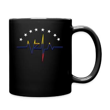 Herzschlag Venezuela - Tasse einfarbig - Schwarz - Rechts