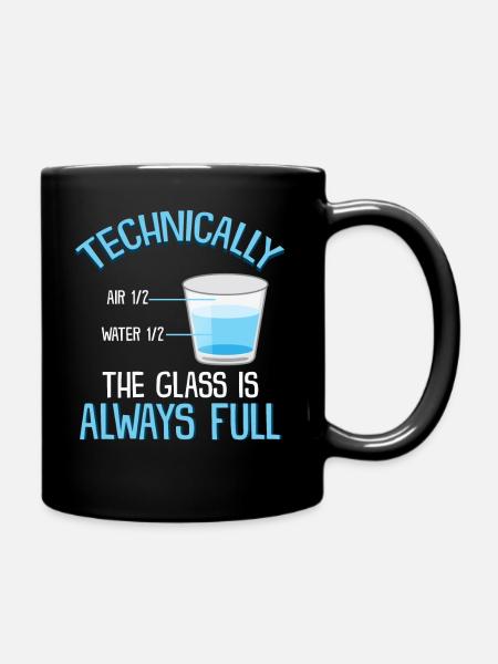 Motivation Optimismus Vollglas - Tasse einfarbig - Schwarz