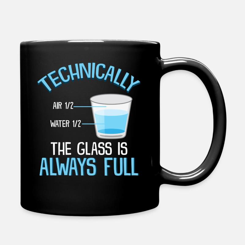 Motivation Optimismus Vollglas - Tasse einfarbig - Schwarz