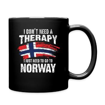 Cadeau de voyage de vacances de thérapie de pays de Norvège - Mug uni - noir - Droite