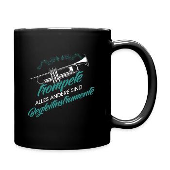 Trumpet instrument - Full Colour Mug - black - Right