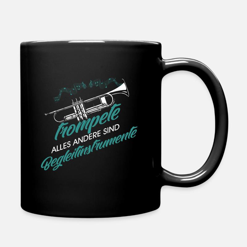 Trompete Instrument - Tasse einfarbig - Schwarz