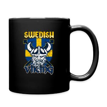 Wikinger Schweden Schwede Schwedin Schwedisch - Tasse einfarbig - Schwarz - Rechts