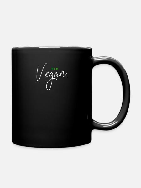Vegan Statement als Einstellung für dein Leben - Tasse einfarbig - Schwarz