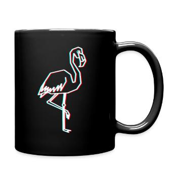 Flamingo - Tasse einfarbig - Schwarz - Rechts