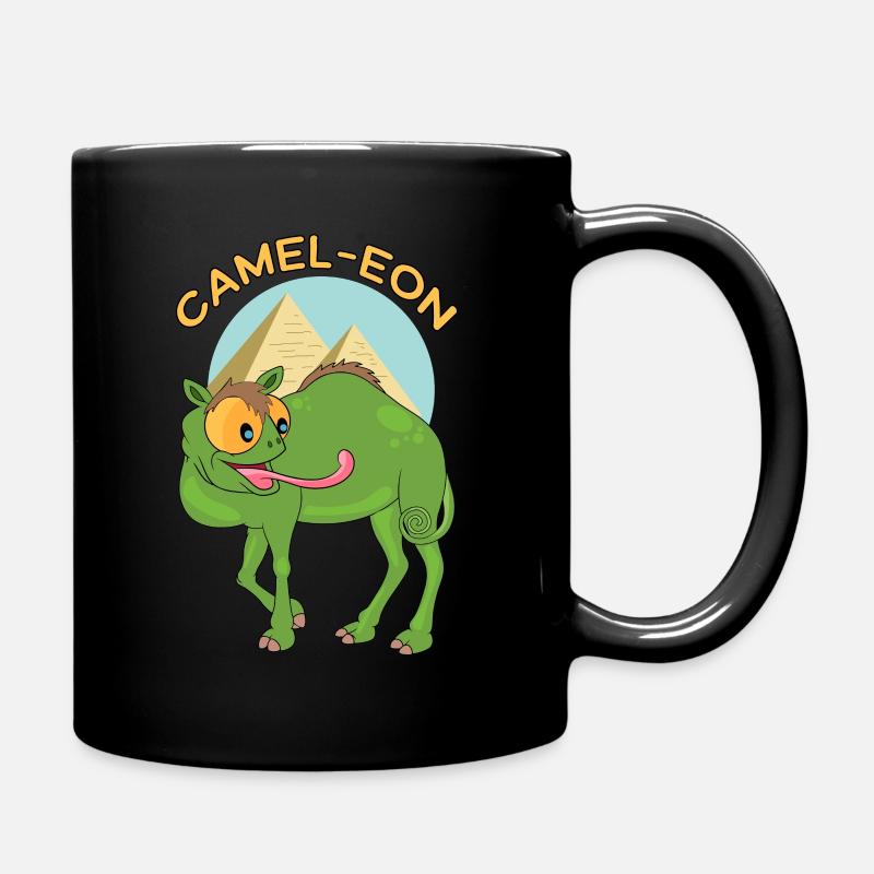 Camel-eon Wortwitz Kamel Chamäleon Geschenkidee - Tasse einfarbig - Schwarz