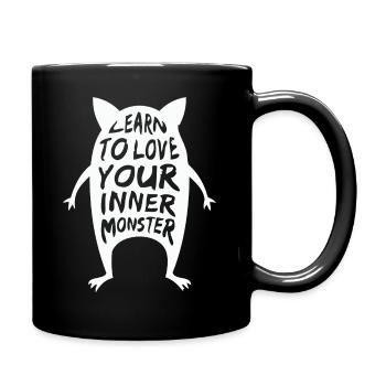 Apprenez à aimer votre monstre intérieur - Mug uni - noir - Droite