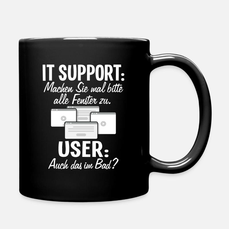 Informatiker, IT, Softwareentwickler, Nerd, Admin - Tasse einfarbig - Schwarz