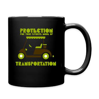 Golf Game Golf Cart Transportation - Full Colour Mug - black - Right