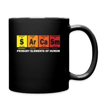 Sarcasme éléments primaires de la science de l'humour - Mug uni - noir - Droite