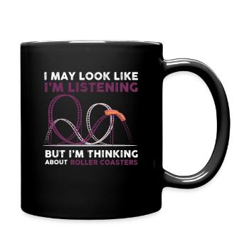 Roller Coaster - Theme Park Design - Full Colour Mug - black - Right