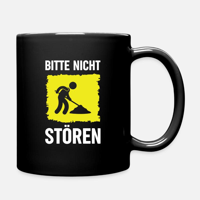 Bauarbeiter - Tasse einfarbig - Schwarz