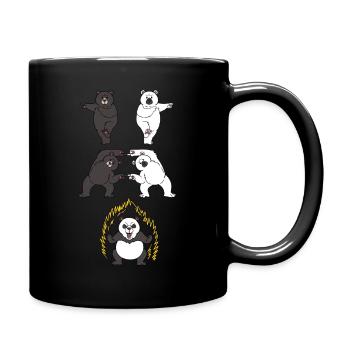Panda Pandas Fusion Anime Kawaii Manga Gift - Full Colour Mug - black - Right