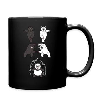 Panda Pandas Fusion Anime Kawaii Manga Gift - Full Colour Mug - black - Right