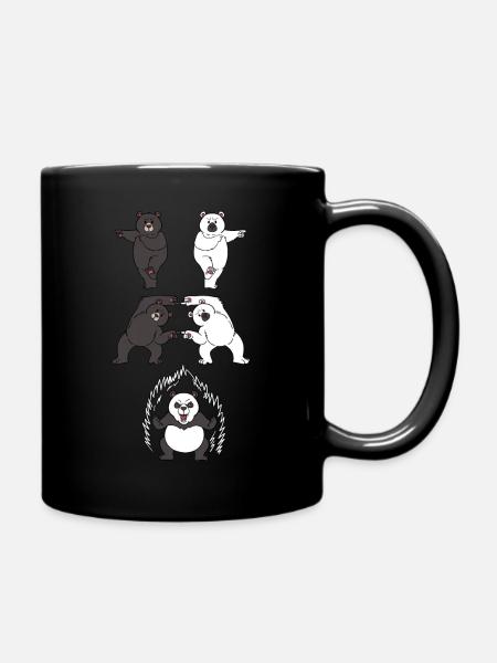 Panda Pandas Fusion Anime Kawaii Manga Gift - Mug uni - noir